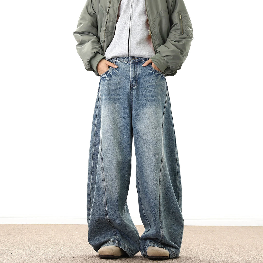 Wide-Leg Baggy Denim Jeans – Men's Relaxed Fit Jeans