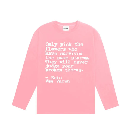 Quote Graphic Long Sleeve Top – Unisex Washed T-Shirt