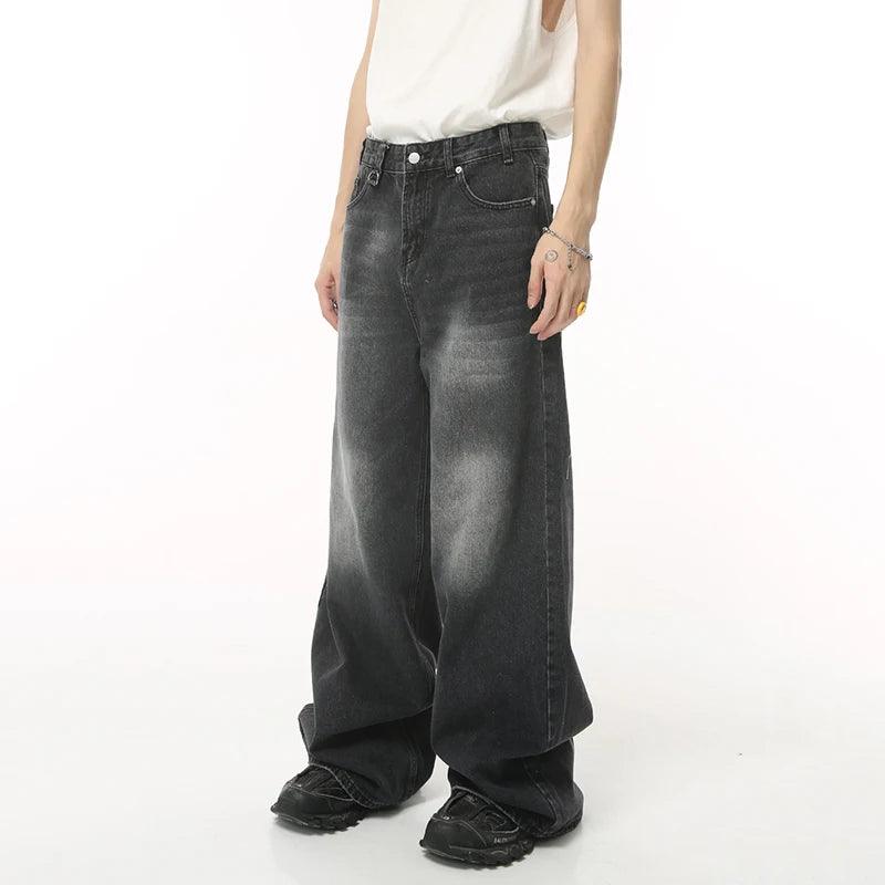 BAGGY BLACK DENIM JEANS UNISEX SOFT DENIM