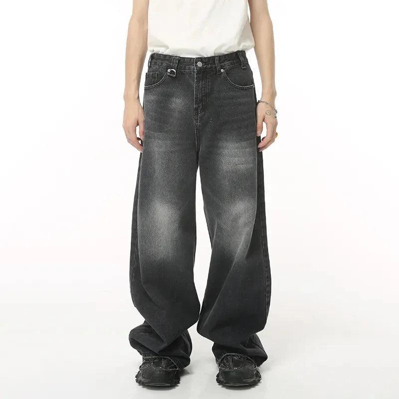 BAGGY BLACK DENIM JEANS UNISEX SOFT DENIM