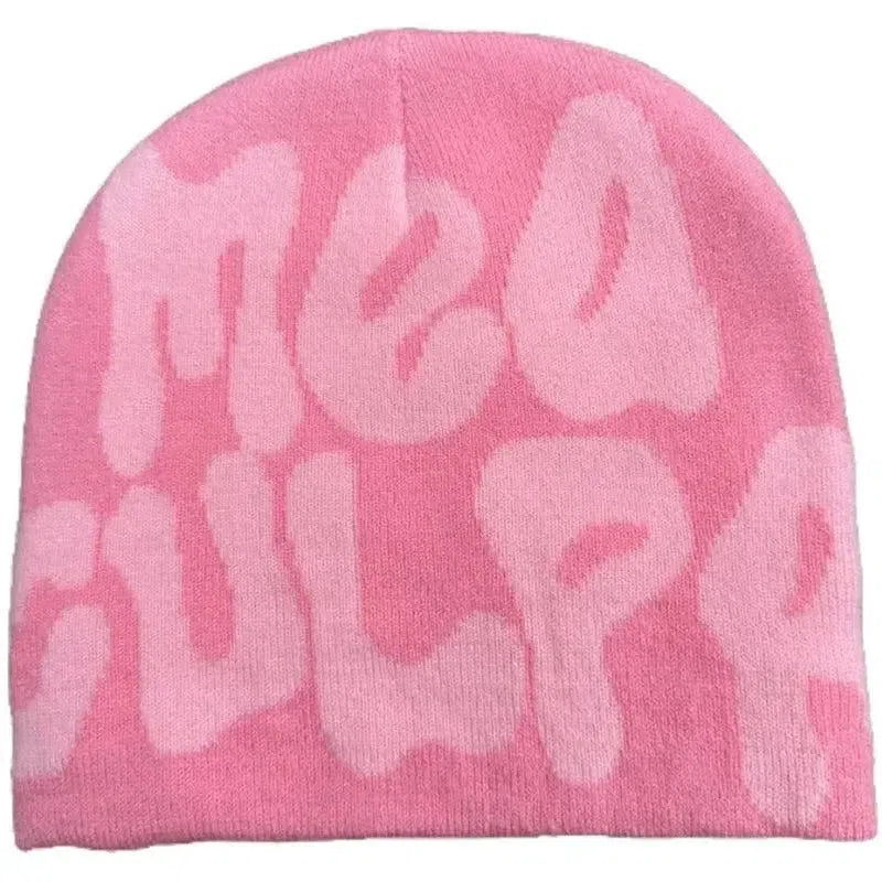 BEANIE BLACK AND WHITE PATTERNED MEA CULPA BEANIS