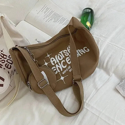 BEIGE SHOULDER TOTE BAG - VERSATILE SHOPPER BAG FOR EVERYDAY
