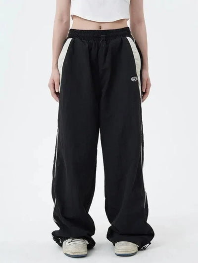 BLACK AND WHITE TRACK PANTS VINTAGE OVERSIZED BAGGY STYLE