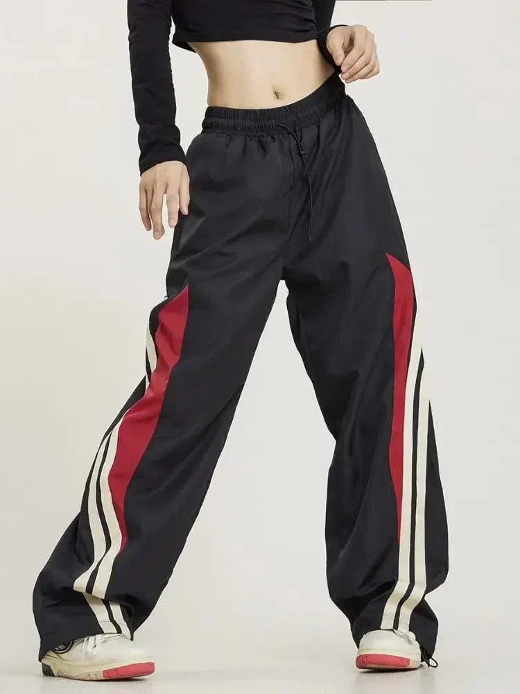 BLACK AND WHITE TRACK PANTS VINTAGE OVERSIZED BAGGY STYLE