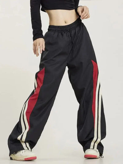 BLACK AND WHITE TRACK PANTS VINTAGE OVERSIZED BAGGY STYLE