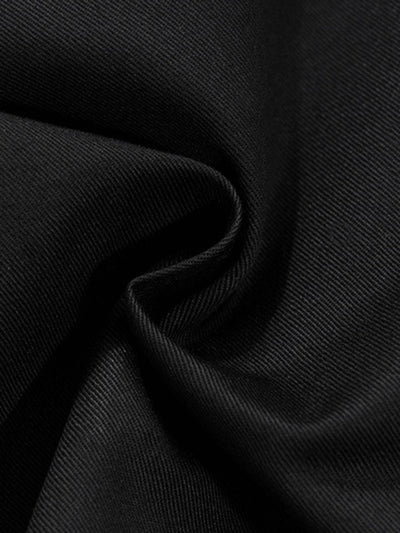 BLACK CARGO PANTS WITH MULTIPLE POCKETS WORKWEAR WIDE LEG DESIGN