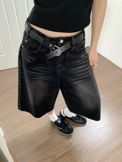 BLACK DENIM CULOTTES FOR SUMMER JEAN STYLE