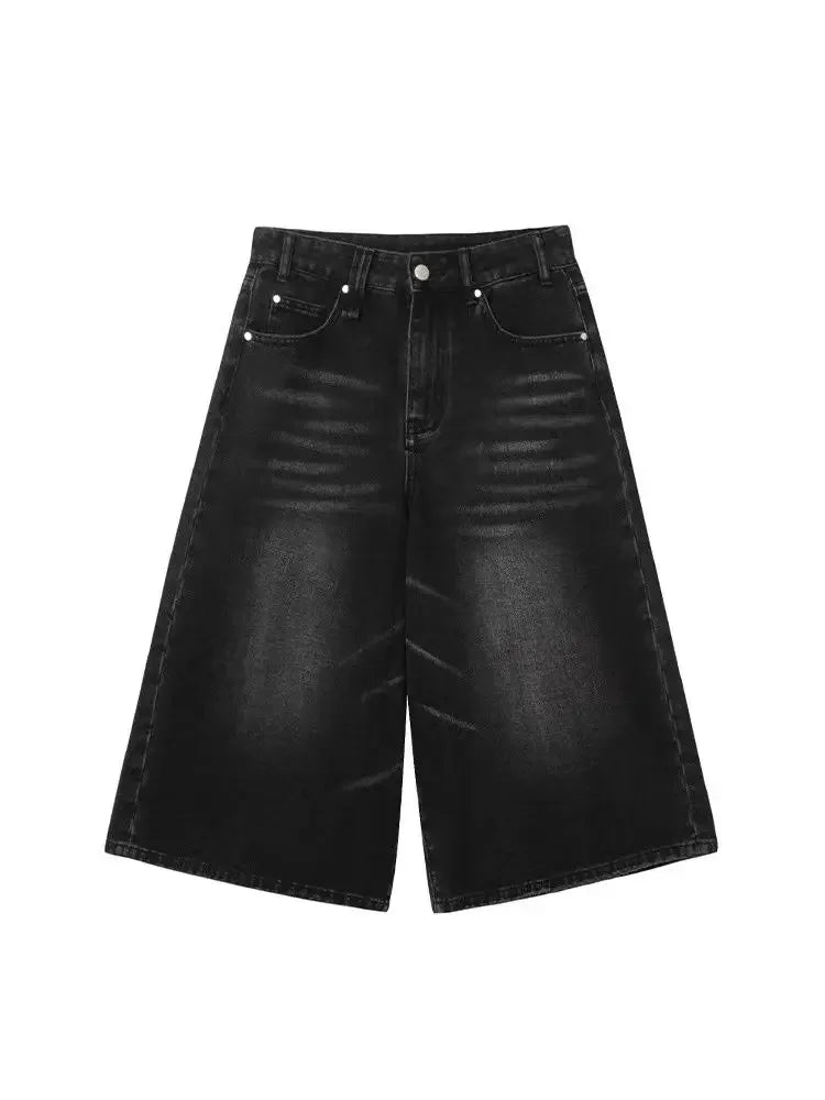 BLACK DENIM CULOTTES FOR SUMMER JEAN STYLE