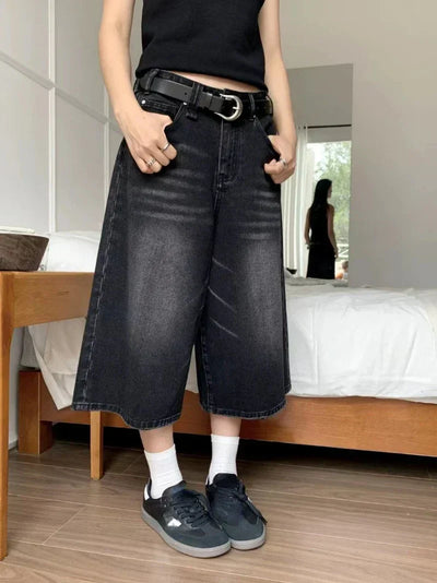 BLACK DENIM CULOTTES FOR SUMMER JEAN STYLE