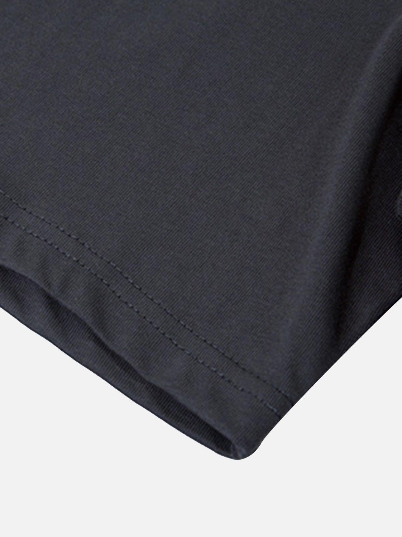 BLACK GRAPHIC T-SHIRT UNISEX STREETWEAR COTTON BLEND