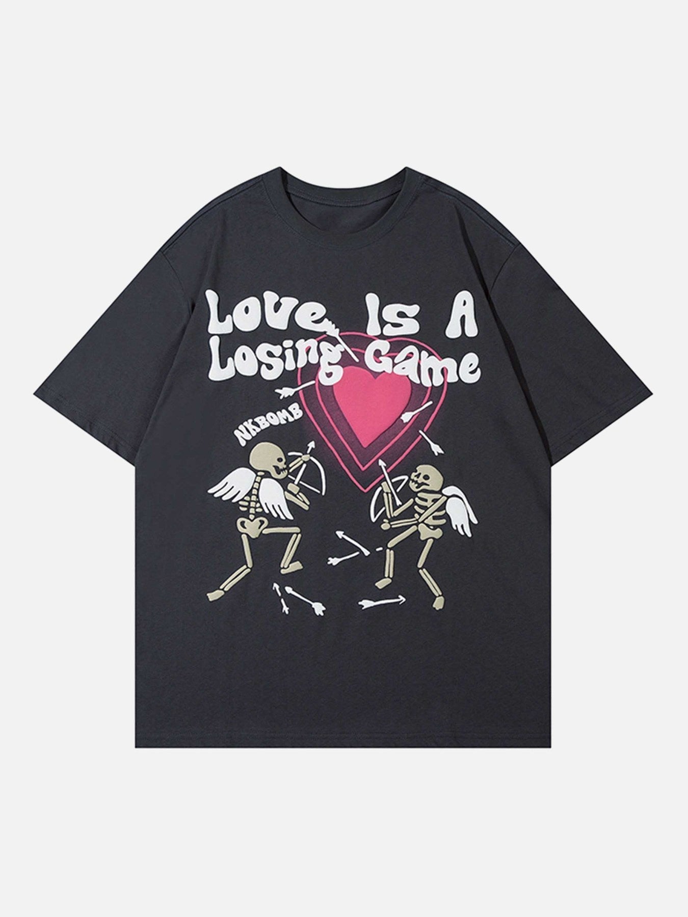 BLACK GRAPHIC T-SHIRT UNISEX STREETWEAR COTTON BLEND