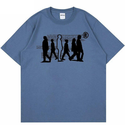 BLACK GRAPHIC UNISEX OVERSIZED TEE SHIRT