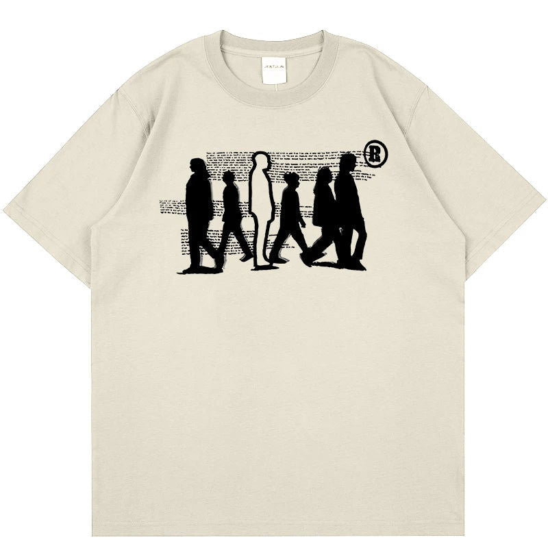 BLACK GRAPHIC UNISEX OVERSIZED TEE SHIRT