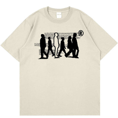 BLACK GRAPHIC UNISEX OVERSIZED TEE SHIRT