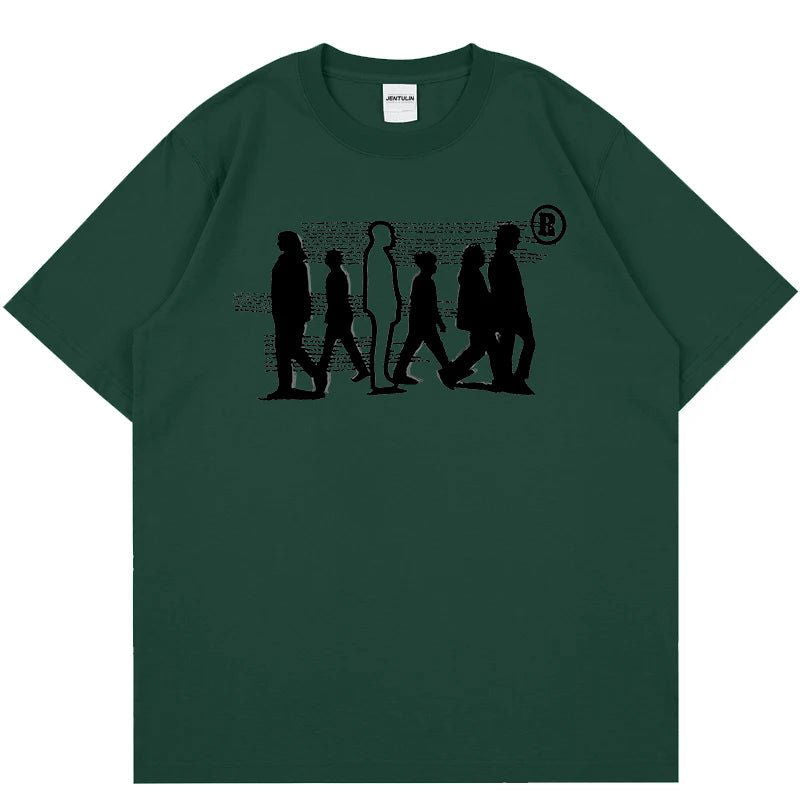 BLACK GRAPHIC UNISEX OVERSIZED TEE SHIRT