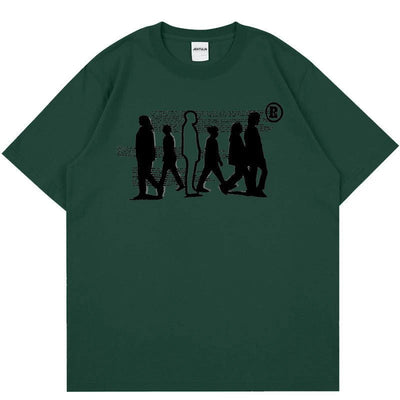 BLACK GRAPHIC UNISEX OVERSIZED TEE SHIRT