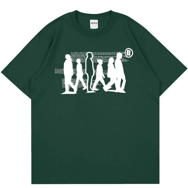 BLACK GRAPHIC UNISEX OVERSIZED TEE SHIRT