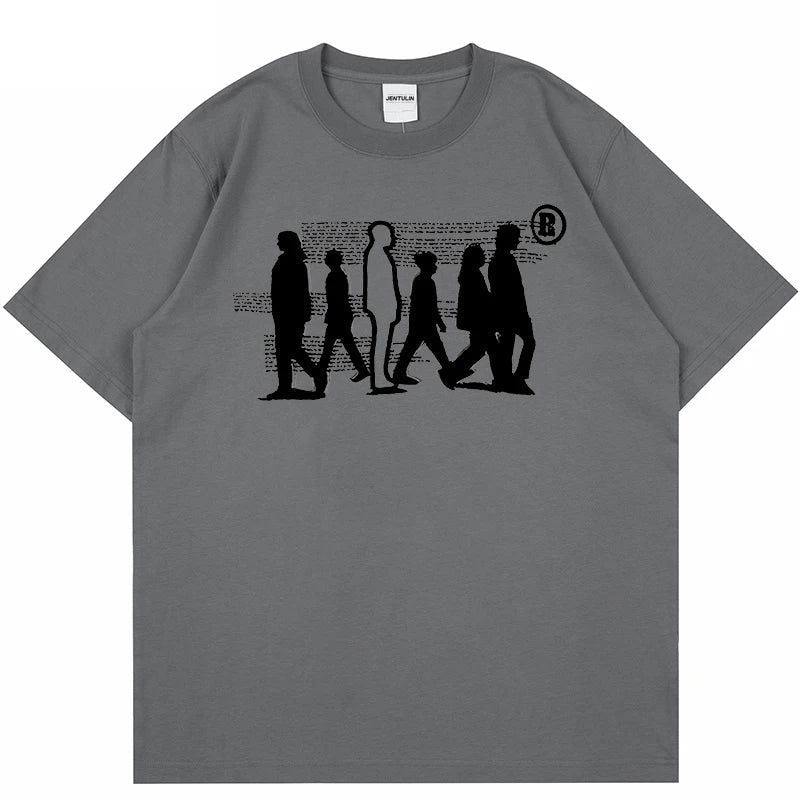 BLACK GRAPHIC UNISEX OVERSIZED TEE SHIRT