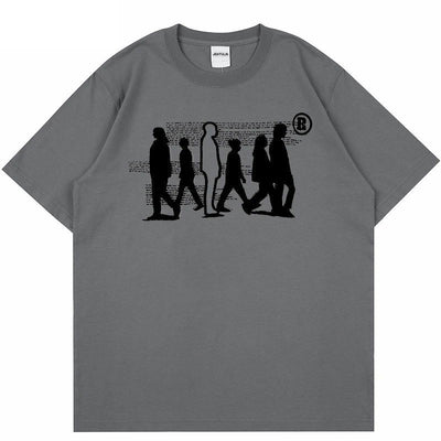 BLACK GRAPHIC UNISEX OVERSIZED TEE SHIRT