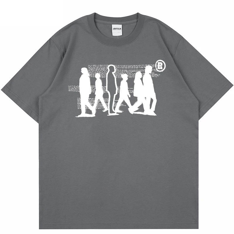 BLACK GRAPHIC UNISEX OVERSIZED TEE SHIRT
