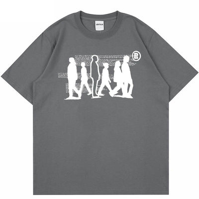 BLACK GRAPHIC UNISEX OVERSIZED TEE SHIRT