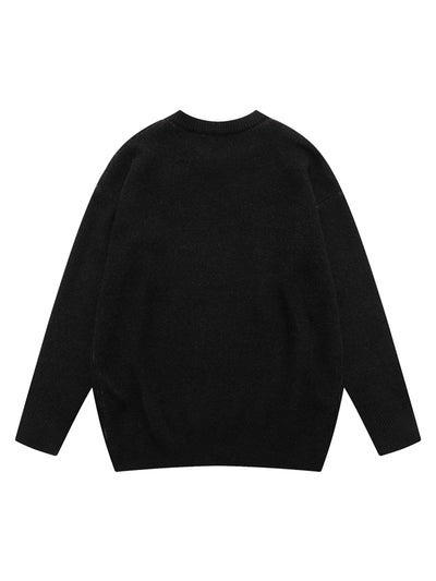 BLACK KNIT SWEATER VINTAGE