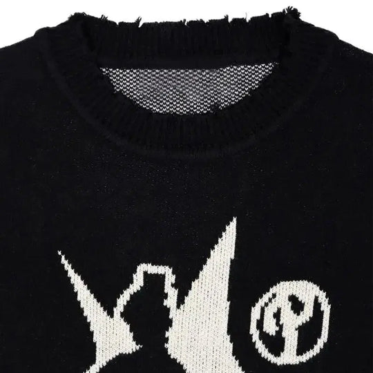 LifeOfStreetwear | Men’s Oversized Knit Graphic Sweater