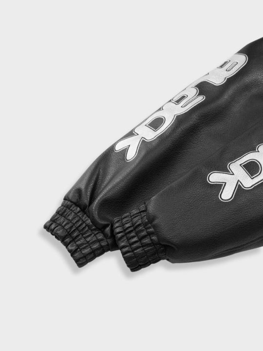 LifeOfStreetwear | Men’s Black Leather Bomber Jacket