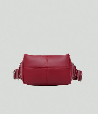 BLACK SHOULDER BAG WITH ADJUSTABLE STRAP - VINTAGE STUDDED PLEATED BOSTON