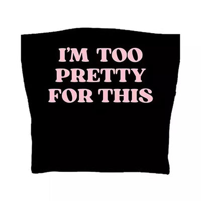 BLACK TOP WITH PINK TEXT FOR CASUAL WEAR