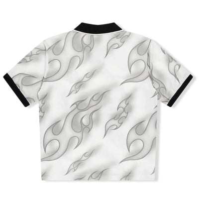 BLUE AND BLACK FLAME-PATTERNED SOCCER JERSEY SPORT ADDICT