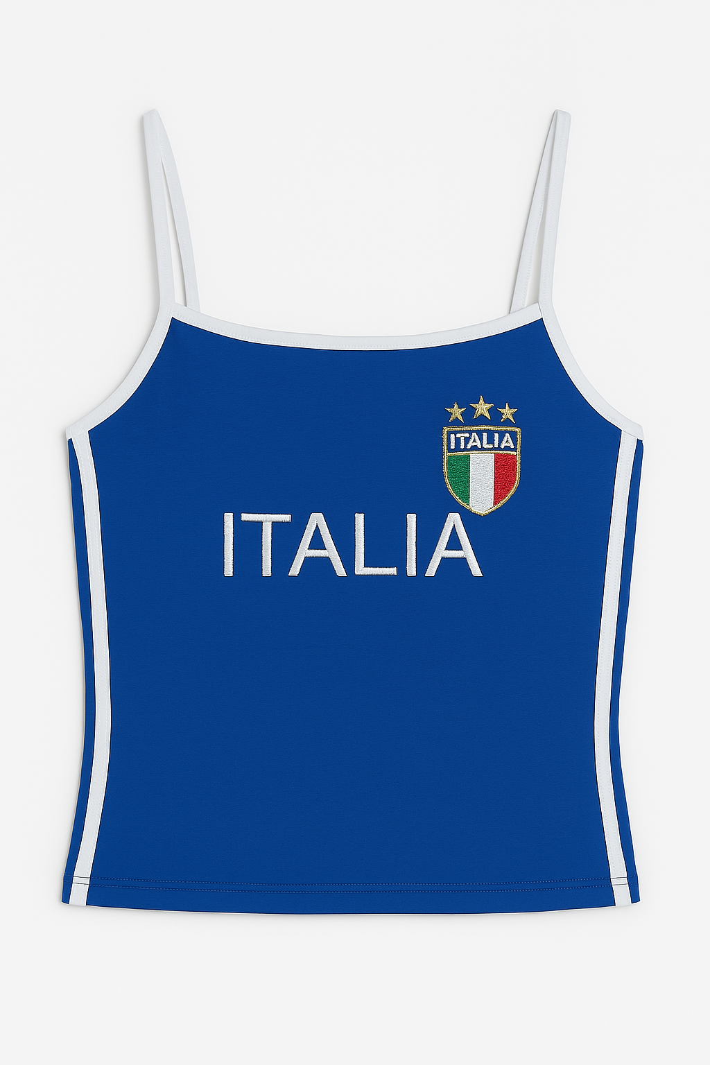BLUE ITALIA BACKLESS SUMMER CAMI - Y2K STYLE TANK TOP