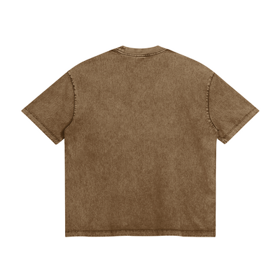 BROWN TEE SHIRT WITH GLORY TEXT - SHIRT BROWN