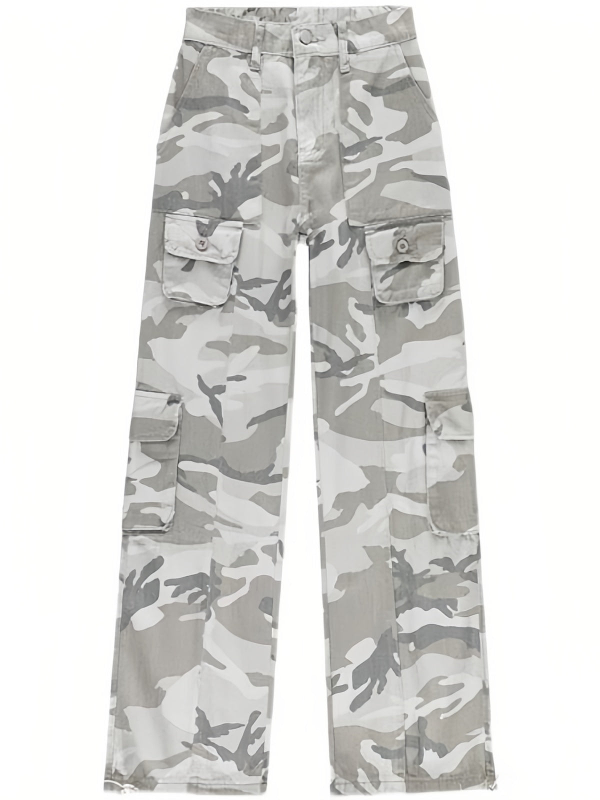 CAMOUFLAGE CARGO PANTS GREY CARGO JEANS