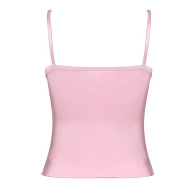 Coquette Girl Pink Bow Lace Top