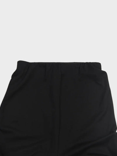 DENIM CUTOUT PANTS BLACK AND BLUE HALF DENIM JEANS