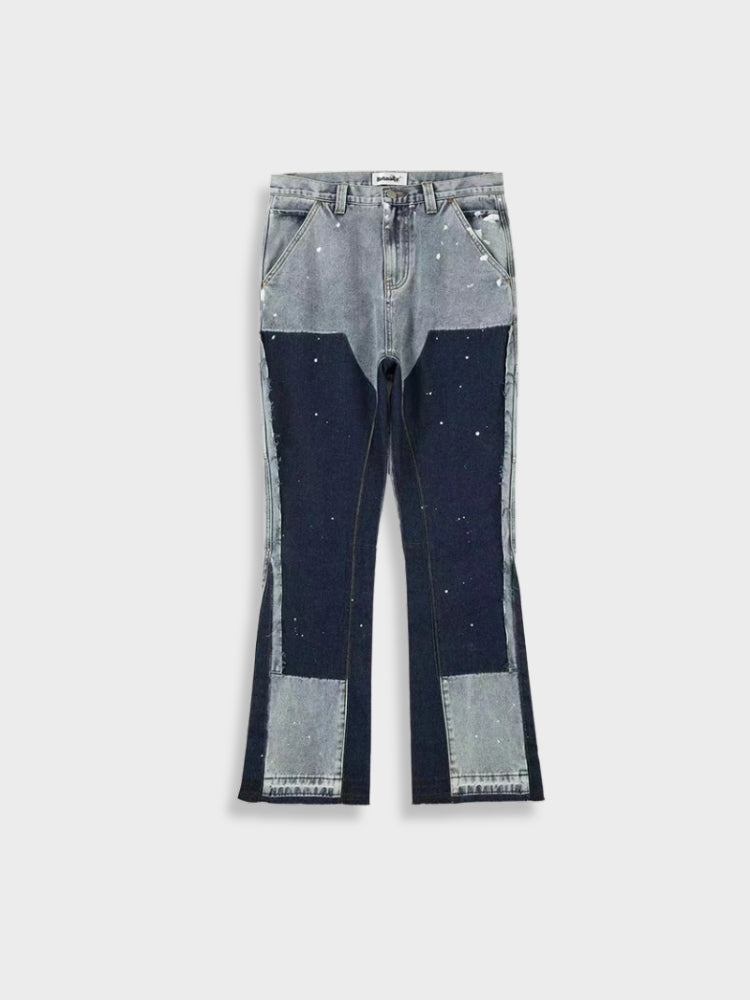 DISTRESSED PATCHWORK DENIM PANTS FOR MEN - DENIM JEANS PATCHED STYLE