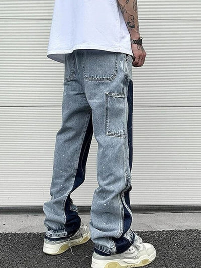 DISTRESSED PATCHWORK DENIM PANTS FOR MEN - DENIM JEANS PATCHED STYLE
