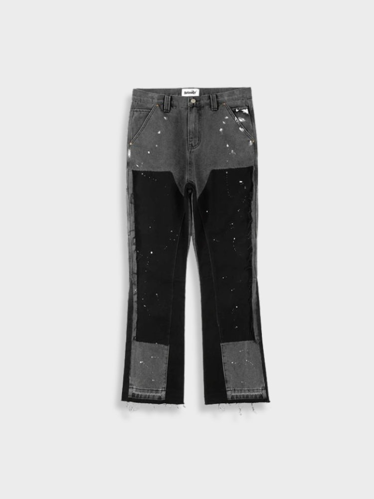 DISTRESSED PATCHWORK DENIM PANTS FOR MEN - DENIM JEANS PATCHED STYLE