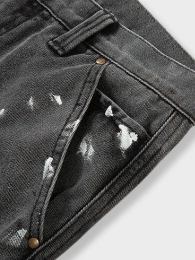 DISTRESSED PATCHWORK DENIM PANTS FOR MEN - DENIM JEANS PATCHED STYLE