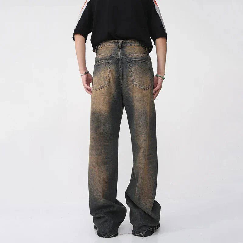 DISTRESSED WIDE-LEG JEANS DENIM QUASAR FOR EVERYDAY WEAR