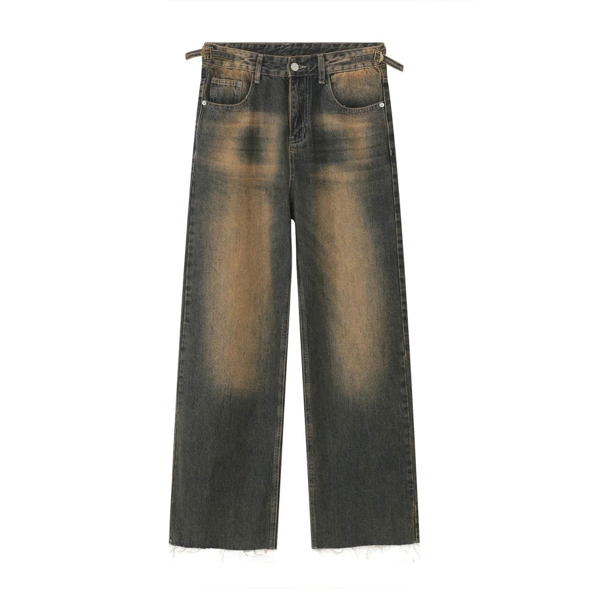 DISTRESSED WIDE-LEG JEANS DENIM QUASAR FOR EVERYDAY WEAR
