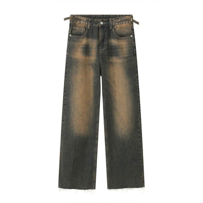 DISTRESSED WIDE-LEG JEANS DENIM QUASAR FOR EVERYDAY WEAR