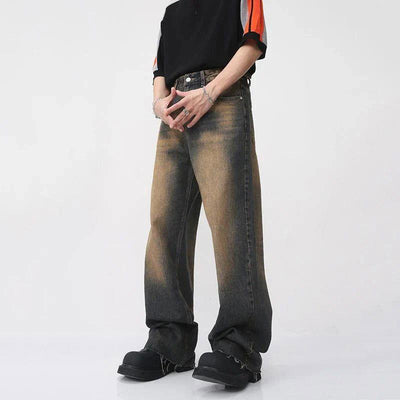 DISTRESSED WIDE-LEG JEANS DENIM QUASAR FOR EVERYDAY WEAR