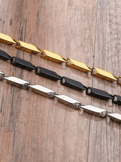 GEOMETRIC LINK BRACELET - LUXURIOUS STAINLESS STEEL, TIMELESS DESIGN