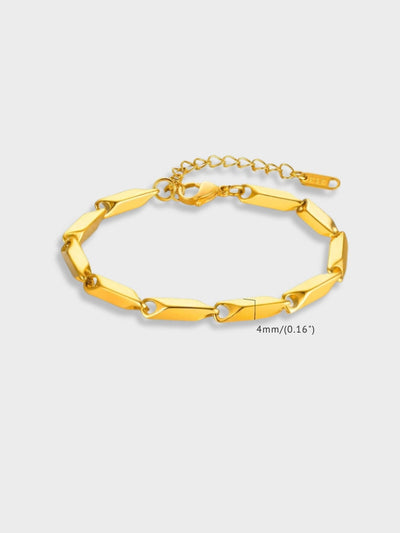 GEOMETRIC LINK BRACELET - LUXURIOUS STAINLESS STEEL, TIMELESS DESIGN
