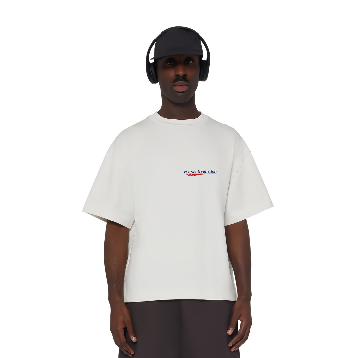 GRAPHIC TEE WITH PRINT DESIGN - OVERSIZED WHITE STREETWEAR T-SHIRT