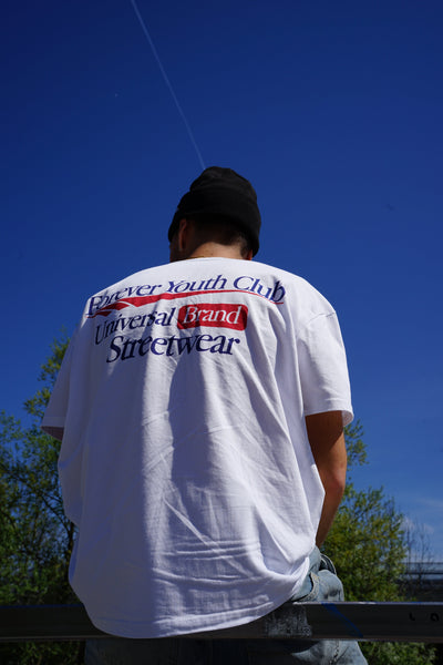 GRAPHIC TEE WITH PRINT DESIGN - OVERSIZED WHITE STREETWEAR T-SHIRT