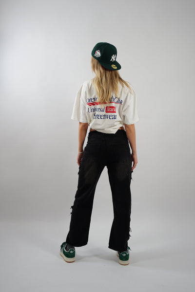 GRAPHIC TEE WITH PRINT DESIGN - OVERSIZED WHITE STREETWEAR T-SHIRT