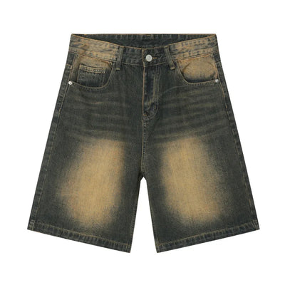 GRAY DENIM SHORTS CASUAL COTTON DENIM
